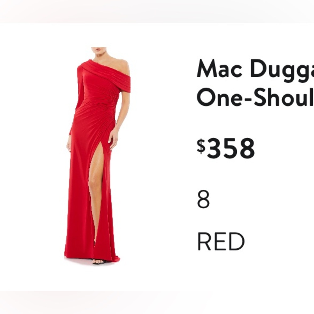 New. one-shoulder gown knit from draped jersey and designed